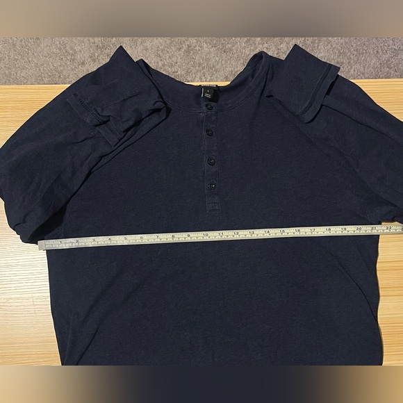 Patagonia Men’s Organic Cotton Henley Long Sleeve Shirt Navy Blue Size L Cozy - Picture 7 of 9